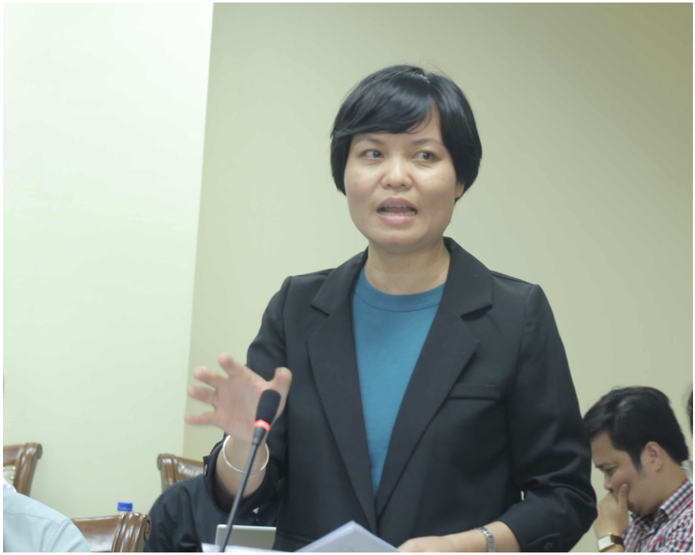 TS. Nguyễn Thị Thu Trang, Giám đốc Trung tâm WTO và Hội nhập thuộc Phòng Thương mại và Công nghiệp Việt Nam (VCCI) đưa ra nhiều góp ý tâm huyết cho dự thảo Luật GDĐT (sửa đổi)